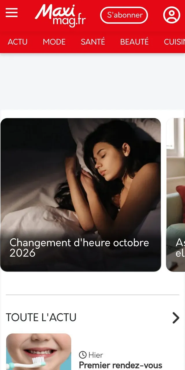 Capture du site maxi-mag.fr · Version mobile