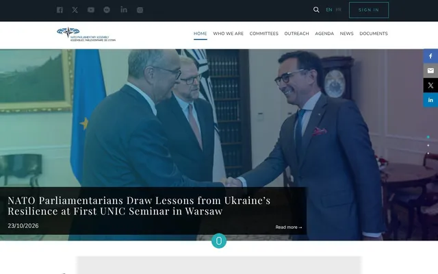 Capture du site de l'Assemblée parlementaire de l'OTAN