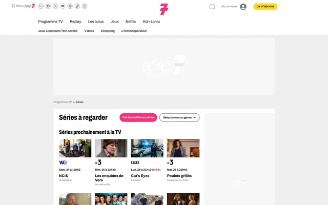 Capture du site programme-television.org · Page intérieure